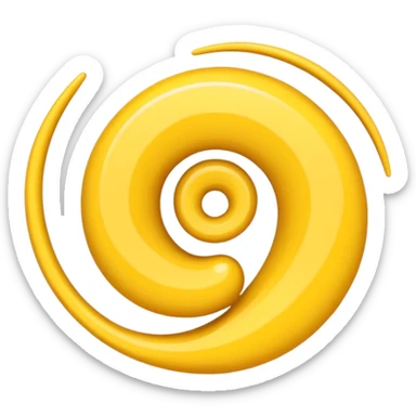 Thin Yellow Spiral swirl sticker