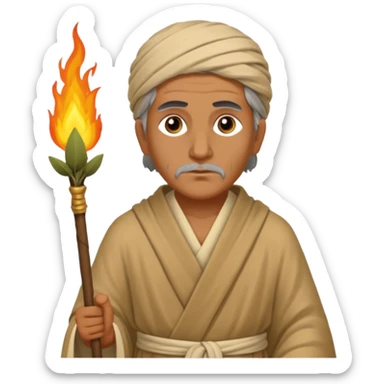 Calanus the Indian sage in 327 before a funeral pyre sticker