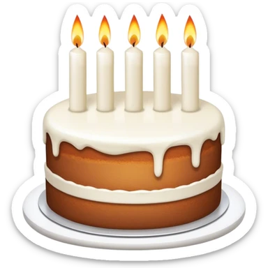 Cake with two candles that say “30” sticker