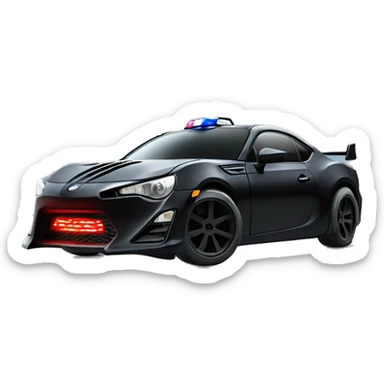 Fr-s Haunted Darth Vader’s ice cube race car with bright white headlights and light saber bumpers  sticker