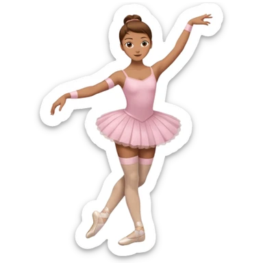Ballet dancer in over the knee socks and brown hair sticker