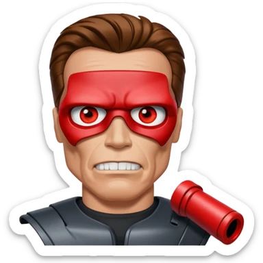 Red eyed Terminator Arnold Schwarzenegger sticker