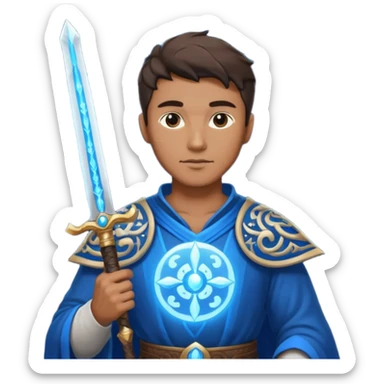 Man holding big souls moonlight sword sticker