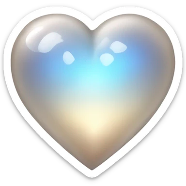moonstone heart sticker