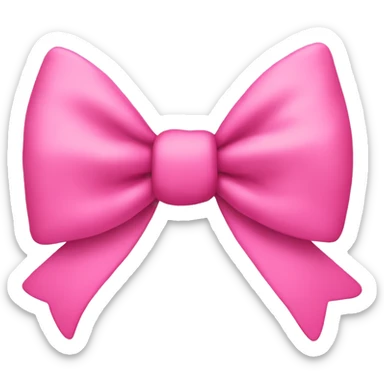 pink bow with hearts sticker