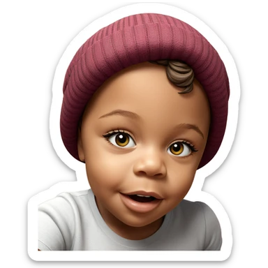 girl in hat portrait indoors sticker