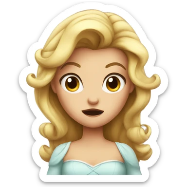 princess angry sticker