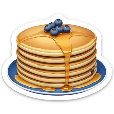Pancake topped with blueberries sticker