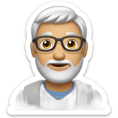 man with calvitie and love golang sticker