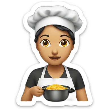 Woman cooking sticker