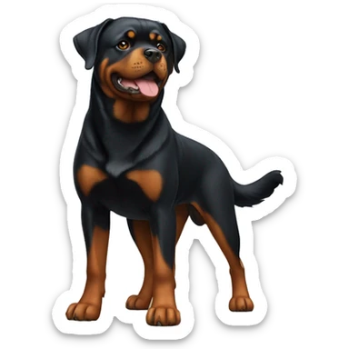 Rottweiler Dog Full Body sticker