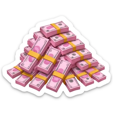 pink money sticker