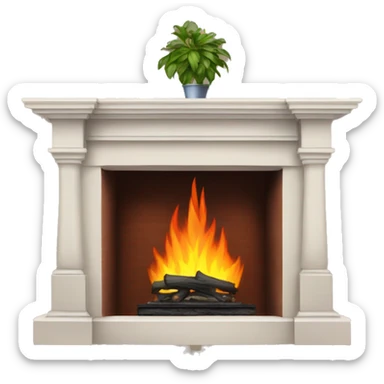 fireplace mantle  sticker