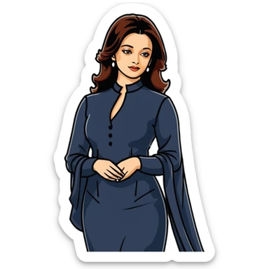 Aishwarya Rai, Bollywood actress, Miss World, elegant pose sticker
