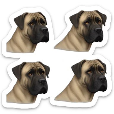 Presa canario brindle black striped mastiff  sticker