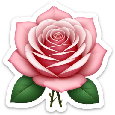 rose shape flower, no stem, no leaves, now make the whole flower COMPLETELY WHITE sticker