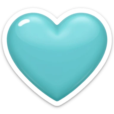 Tiffany blue heart sticker