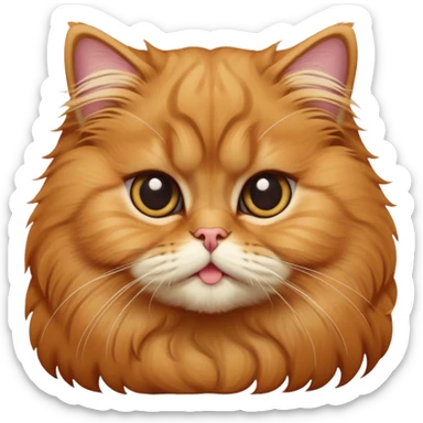 cinematic-adorable-big-eyed-fluffy-ginger-persian-cat-portrait-emoji,-head-tilted-playfully-with-a-sweet-expression,-fluffy-ginger-fur,-simplified-yet-irresistibly-cute-features-with-large,-expr sticker