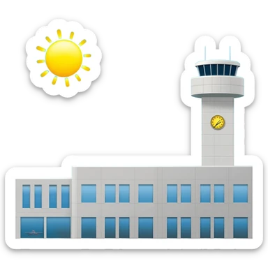 only the airport control tower, no other surroundings sticker