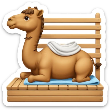Camel in sauna sticker