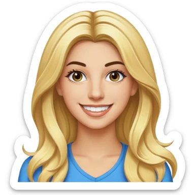 Lele Pons with long blonde hair sticker