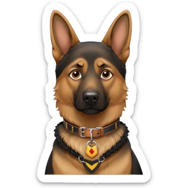 German Shepherd, dog collar sticker