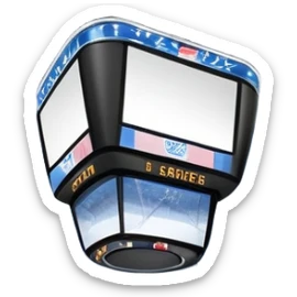 An icon featuring close-up shots of key hockey equipment: a hockey stick, puck, and skates. The background shows a packed stadium with cheering fans, bright arena lights, and an icy rink. Transparent background highlights the essentials of the game and the thrill of the sport. sticker