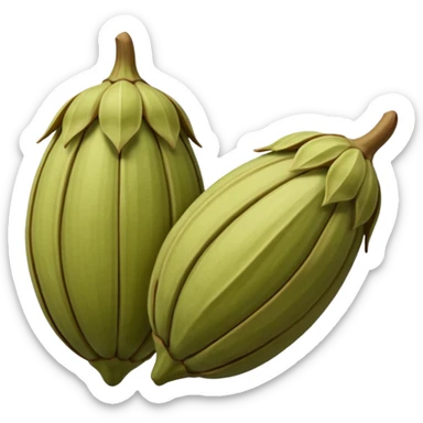 Cardamom original hyperrealistic  show no  zero lines on it sticker