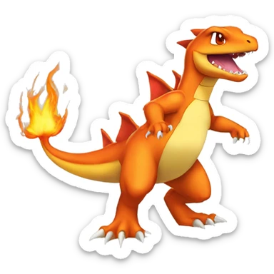  Charmander-Charmeleon-Charizard-Fakemon Full body sticker