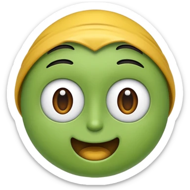   сердце  зеленое меховое как мох  sticker