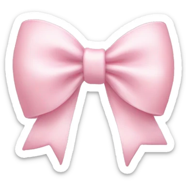 light pink bow emoji sticker