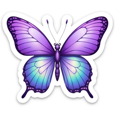 Borboleta roxa emoji sticker