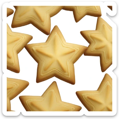 Dalgona cookie star sticker