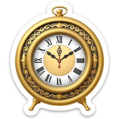 clock 2 pm sticker