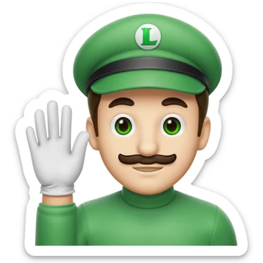 Luigi white gloves sticker