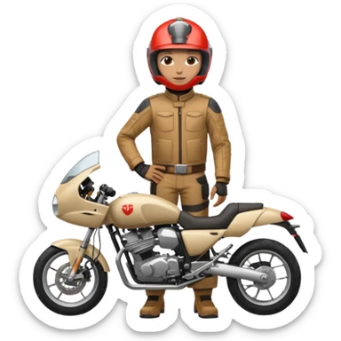 motorcycle human with helmet full body sticker
