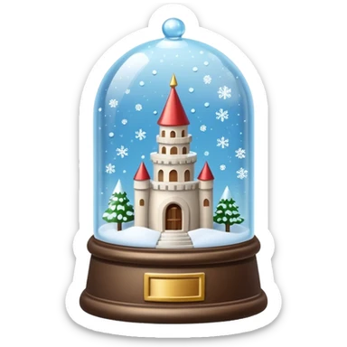 snow-globe, tower inside sticker