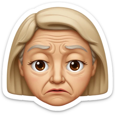 disgusted face  sticker