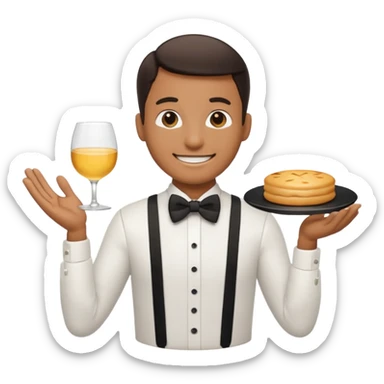 emoji camarero sticker