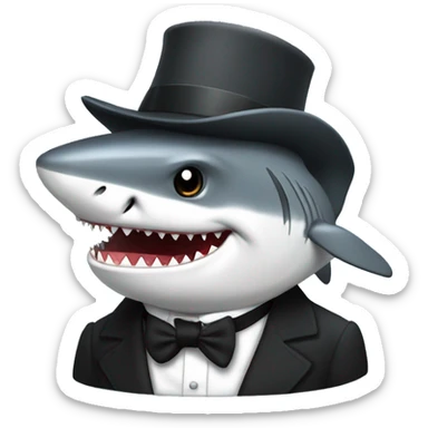 Shark with Abe Lincoln’s hat sticker