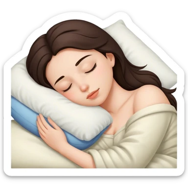 Brunette girl sleepin sticker