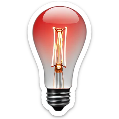 filament led lamp red sticker
