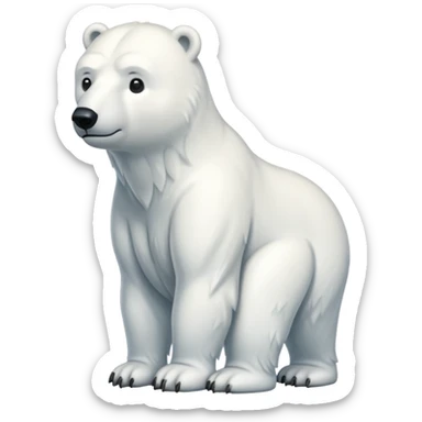 Full body polar bear sticker