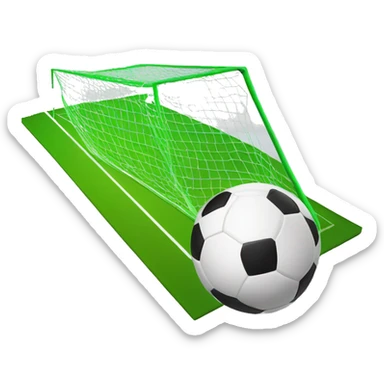 Scoring soccer goal like a laser  sticker