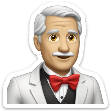 jenkins-a-gray-haired-skullet-balding-butler-wearning-dinner-jacket-with-red-bow-tie-without-glasses sticker