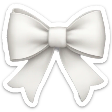 white bow  sticker