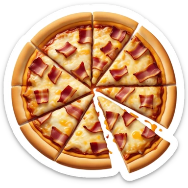 Bbq chicken pizza with bacon sticker
