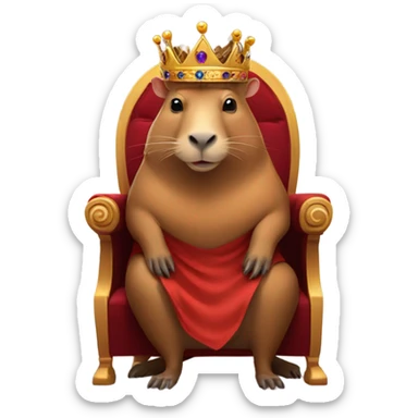 capybara king sticker