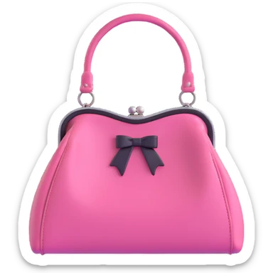 pink and black gothic purse sticker