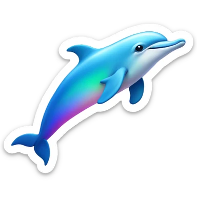 Rainbow Dolphin Full Body sticker